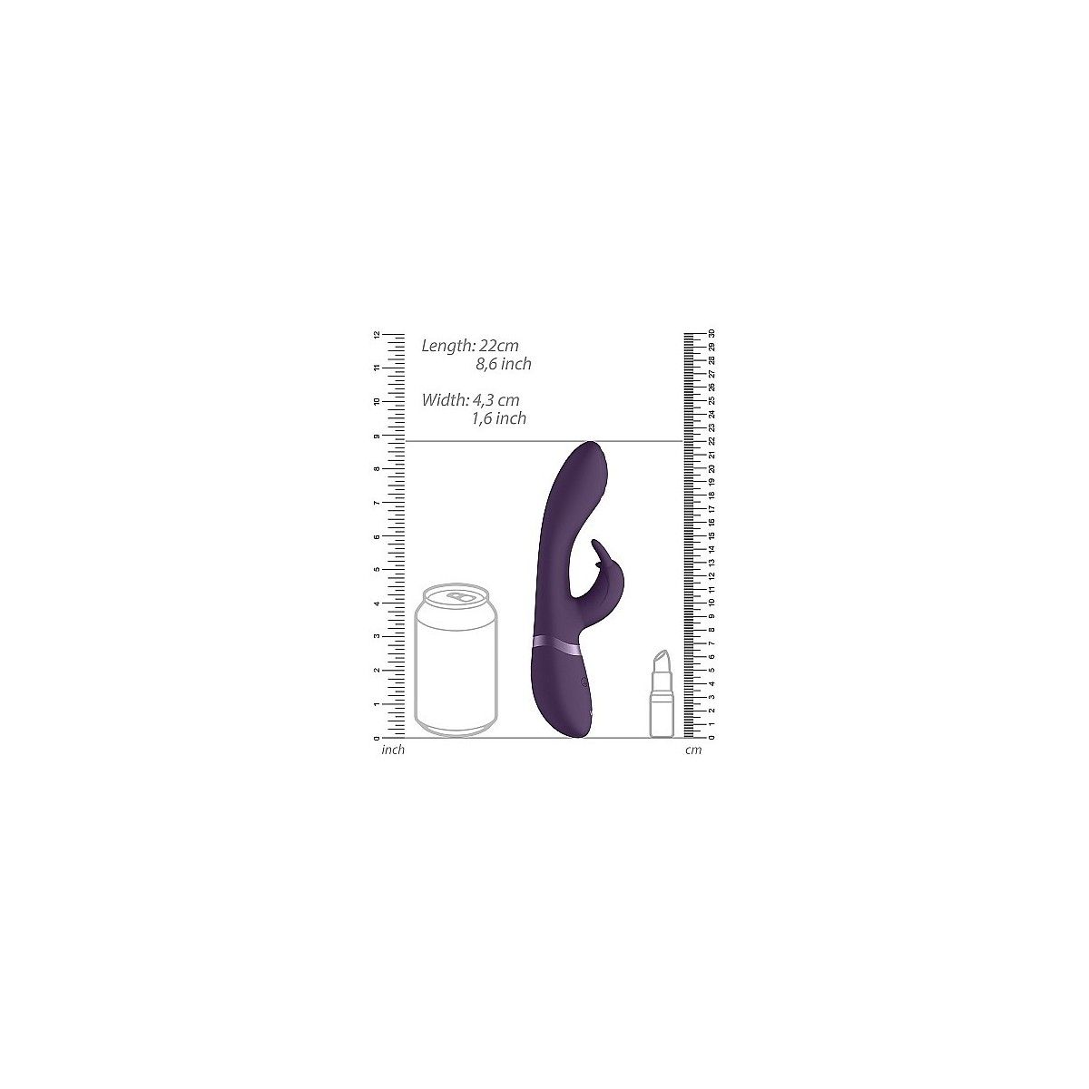 Vibratore Rabbit Cato Pulse G-spot Viola