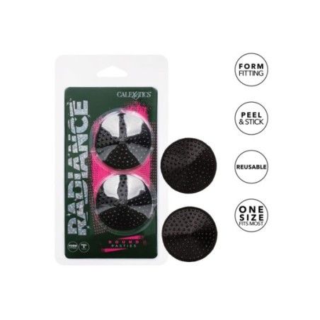 Copri capezzoli rotondi con strass neri