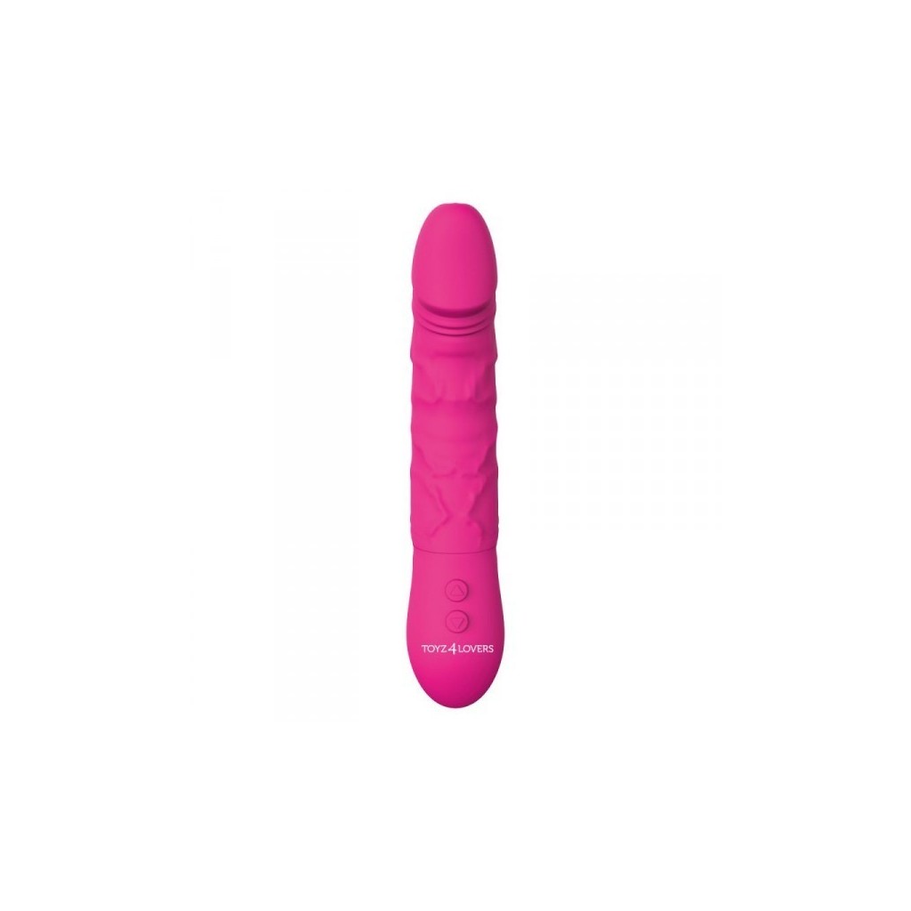 Vibratore in silicone realistico vaginale fallo dildo vibrante ricaricabile impermeabile rosa
