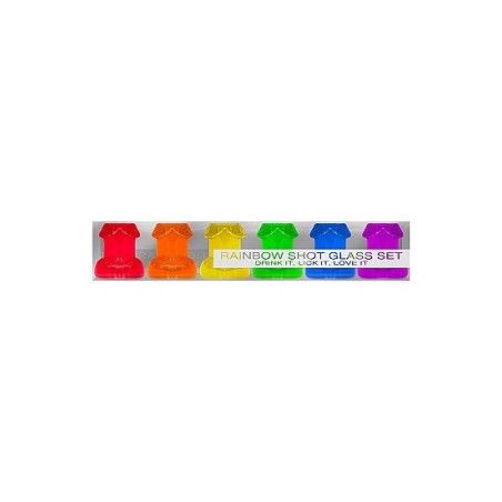 Set 6 Bicchierini colorati Rainbow Shot Glass