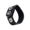 Anello fallico The Leather 3 Snap nero Anello fallico The Leather 3 Snap nero