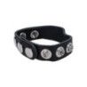 Anello fallico The Leather 5 Snap nero Anello fallico The Leather 5 Snap nero