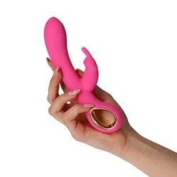 Vibratore rabbit scaldante Grip Hot rosa 19cm Vibratore rabbit scaldante Grip Hot rosa 19cm