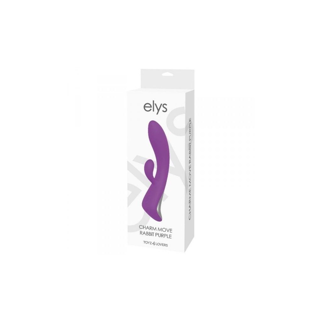 Vibratore doppio rabbit dildo fallo vibrante vaginale in silicone impermeabile ricaricabile move purple