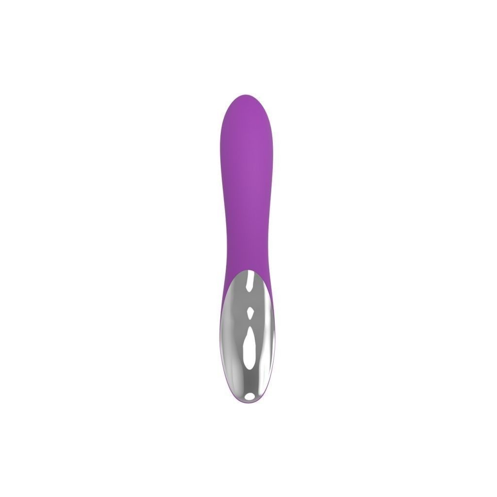 Vibratore doppio rabbit dildo fallo vibrante vaginale in silicone impermeabile ricaricabile move purple