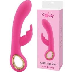 Vibratore rabbit scaldante Grip Hot rosa 19cm Vibratore rabbit scaldante Grip Hot rosa 19cm