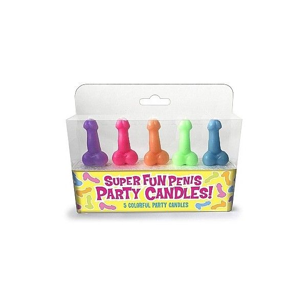 Mini Candele pene divertenti Super Fun 5 pz