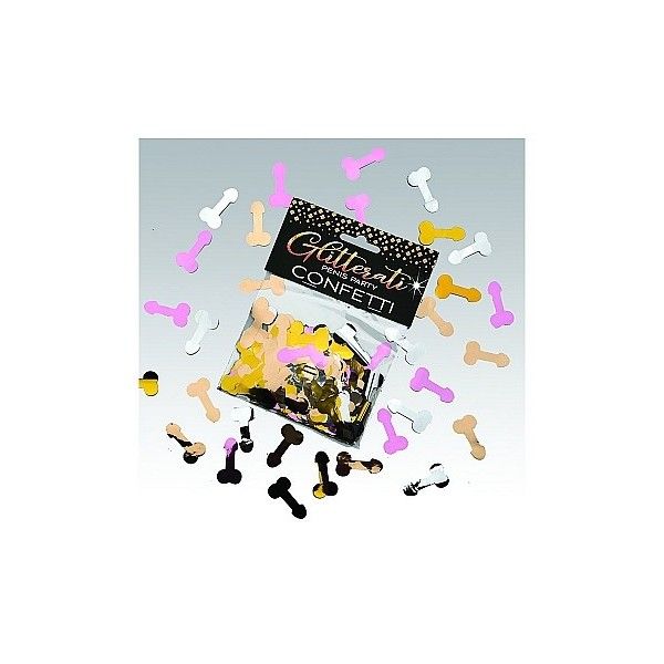 Coriandoli divertenti a forma pene glitterati