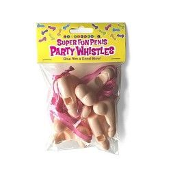 Fischietti divertenti pene 6 pz Fischietti divertenti pene 6 pz