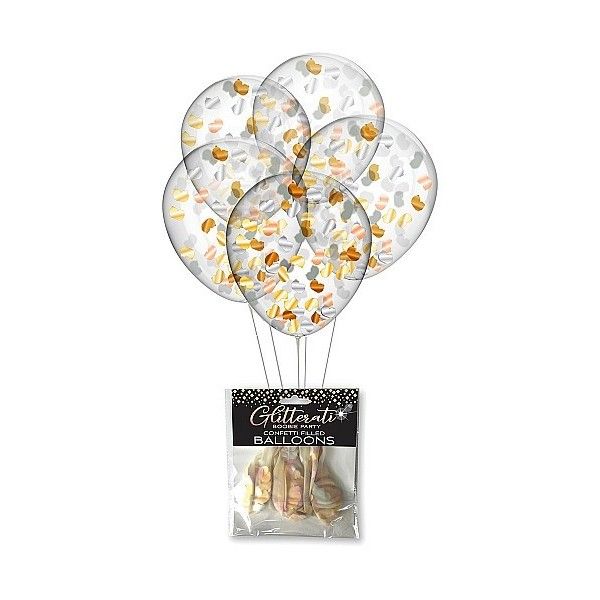Palloncini con coriandoli tette glitter 5 pz
