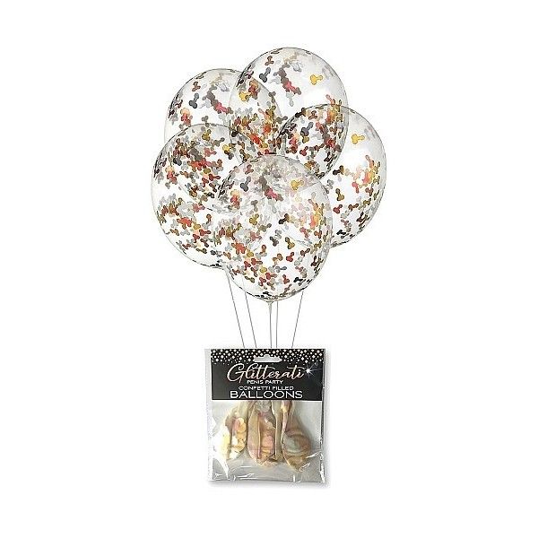 Palloncini con coriandoli pene glitter 5 pz