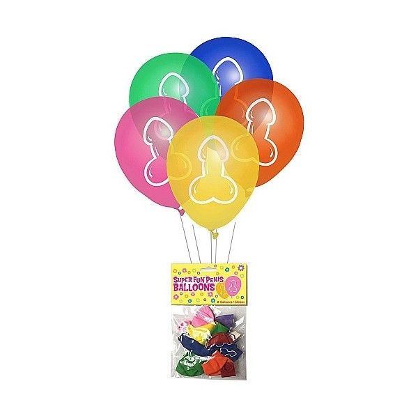 Palloncini colorati stampa pene 8 pz