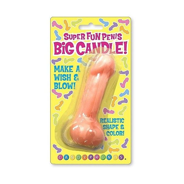 Candela per torta forma di pene chiara 10 cm