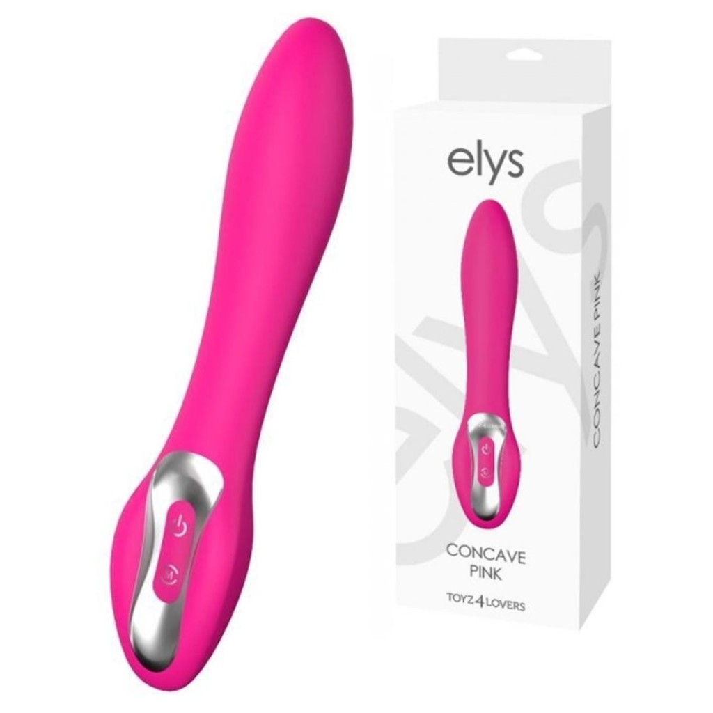Vibratore vaginale dildo fallo vibrante in silicone stimolatore sex toys elys concave pink
