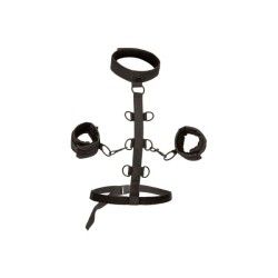 Set Costrittivo collare e manette Nylon nero Set Costrittivo collare e manette Nylon nero