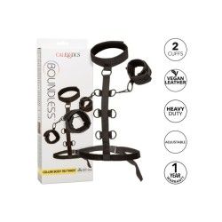 Set Costrittivo collare e manette Nylon nero Set Costrittivo collare e manette Nylon nero