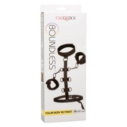 Set Costrittivo collare e manette Nylon nero Set Costrittivo collare e manette Nylon nero