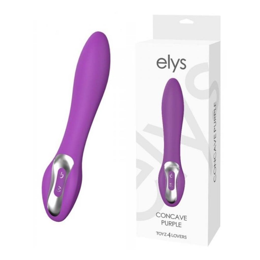 Vibratore vaginale fallo vibrante dildo in silicone stimolatore sex toys elys concave purple