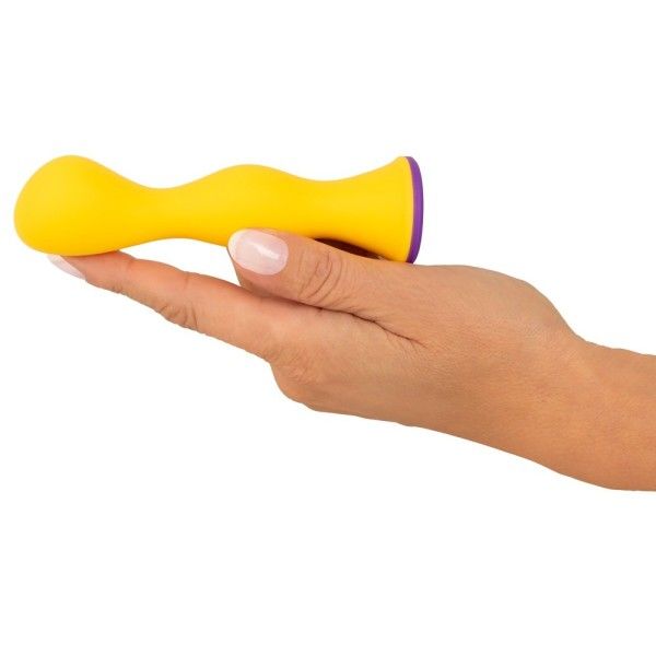 Vibratore anale design 12,6 cm giallo