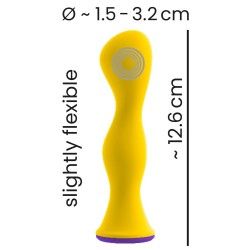Vibratore anale design 12,6 cm giallo Vibratore anale design 12,6 cm giallo