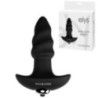 Plug anale mini ondulato nero 10 cm Plug anale mini ondulato nero 10 cm