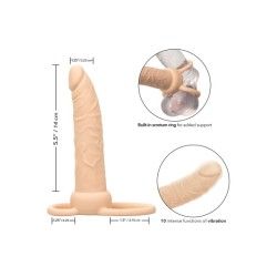Dildo realistico vibrante indossabile chiaro Dildo realistico vibrante indossabile chiaro