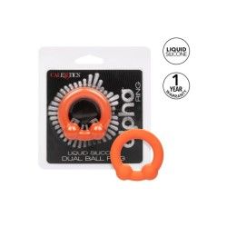 Anello fallico Alpha Dual Ball arancione Anello fallico Alpha Dual Ball arancione