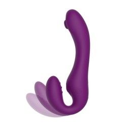 Vibratore strapon 2 in 1 indossabile viola Vibratore strapon 2 in 1 indossabile viola