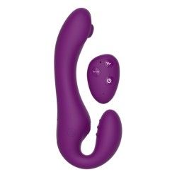 Vibratore strapon 2 in 1 indossabile viola Vibratore strapon 2 in 1 indossabile viola