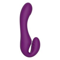 Vibratore strapon 2 in 1 indossabile viola Vibratore strapon 2 in 1 indossabile viola