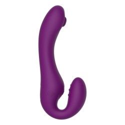 Vibratore strapon 2 in 1 indossabile viola Vibratore strapon 2 in 1 indossabile viola