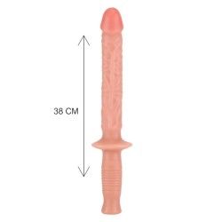 Dildo Maxi con manico pelle chiara 38 cm Dildo Maxi con manico pelle chiara 38 cm