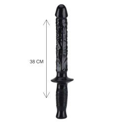 Dildo Maxi con manico nero 38 cm Dildo Maxi con manico nero 38 cm