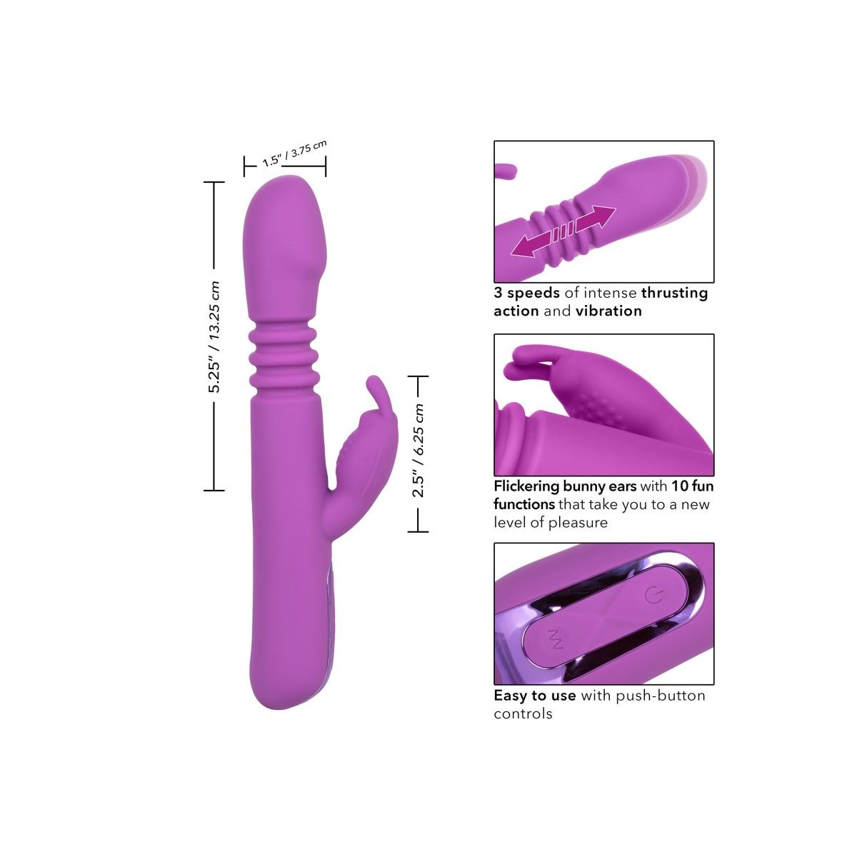 Vibratore vaginale Elite Thrusting Rabbit