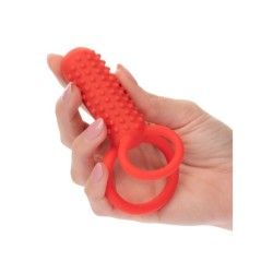 Anello pene doppio vibrante arancione Anello pene doppio vibrante arancione