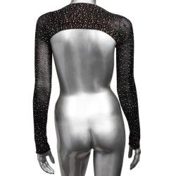 Copri spalle con brillantini nero Copri spalle con brillantini nero