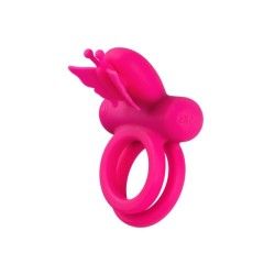 Anello pene doppio vibrante Butterfly fucsia Anello pene doppio vibrante Butterfly fucsia
