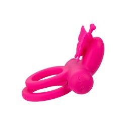 Anello pene doppio vibrante Butterfly fucsia Anello pene doppio vibrante Butterfly fucsia