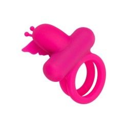 Anello pene doppio vibrante Butterfly fucsia Anello pene doppio vibrante Butterfly fucsia