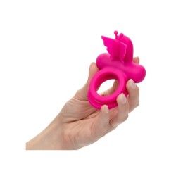 Anello pene doppio vibrante Butterfly fucsia Anello pene doppio vibrante Butterfly fucsia