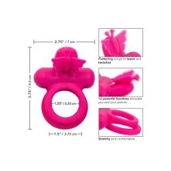 Anello pene doppio vibrante Butterfly fucsia Anello pene doppio vibrante Butterfly fucsia