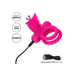 Anello pene doppio vibrante Butterfly fucsia Anello pene doppio vibrante Butterfly fucsia