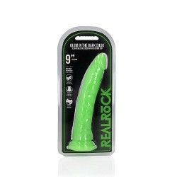 Fallo realistico Slim 22,5 cm verde fluo Fallo realistico Slim 22,5 cm verde fluo