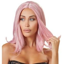 Parrucca di capelli sintetici rosa Parrucca di capelli sintetici rosa