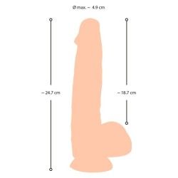 Dildo con ventosa 25 cm Nature Skin Dildo con ventosa 25 cm Nature Skin