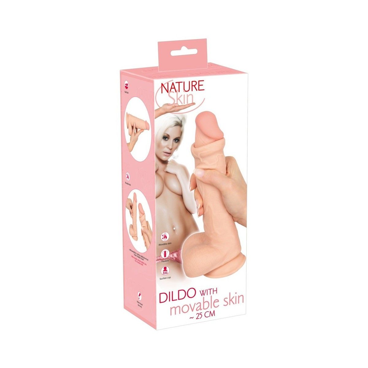 Fallo realistico maxi con ventosa Dildo with moveable Skin 24.7 cm