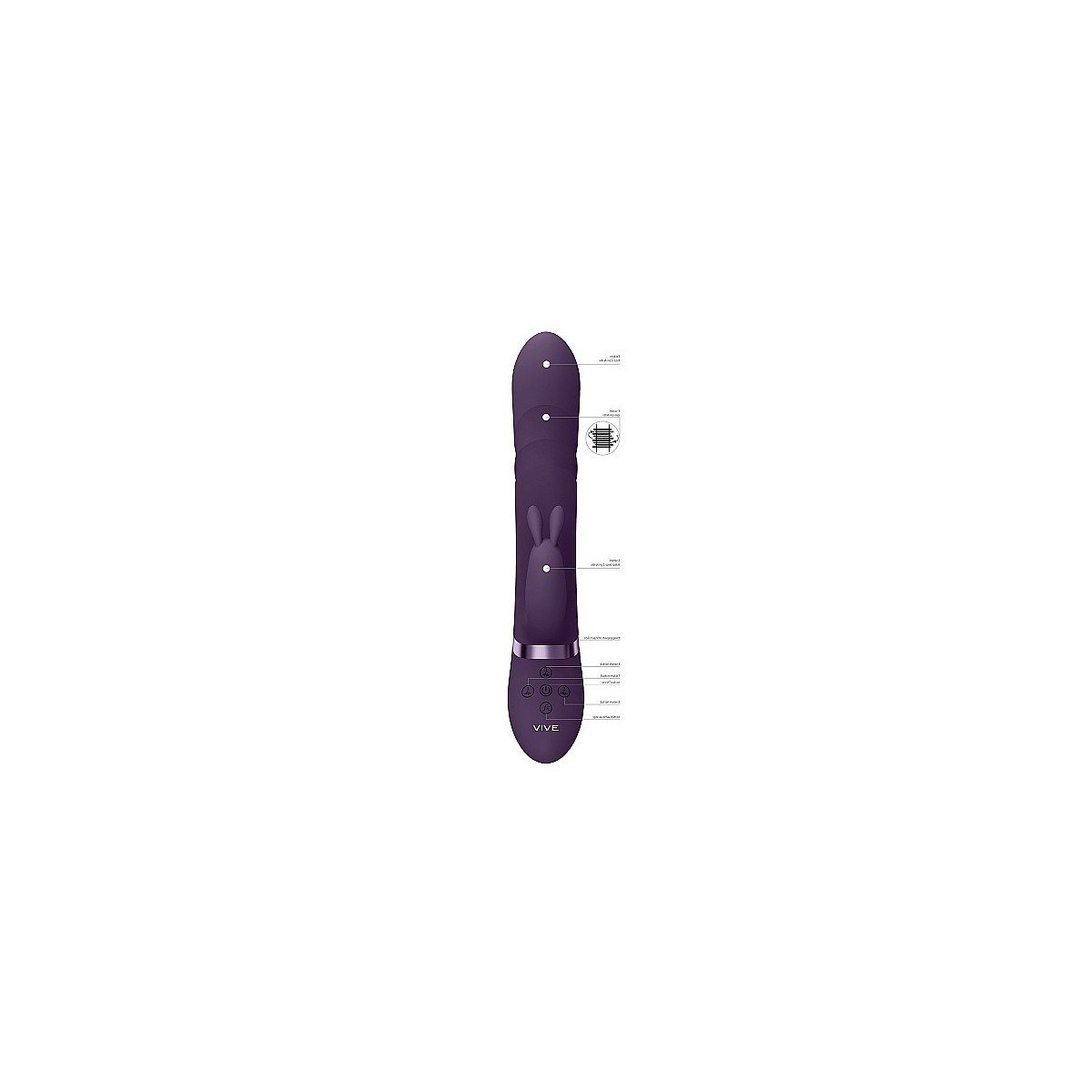 Vibratore vaginale rabbit Vibrating and Rotating Beads, G-Spot Rabbit Purple