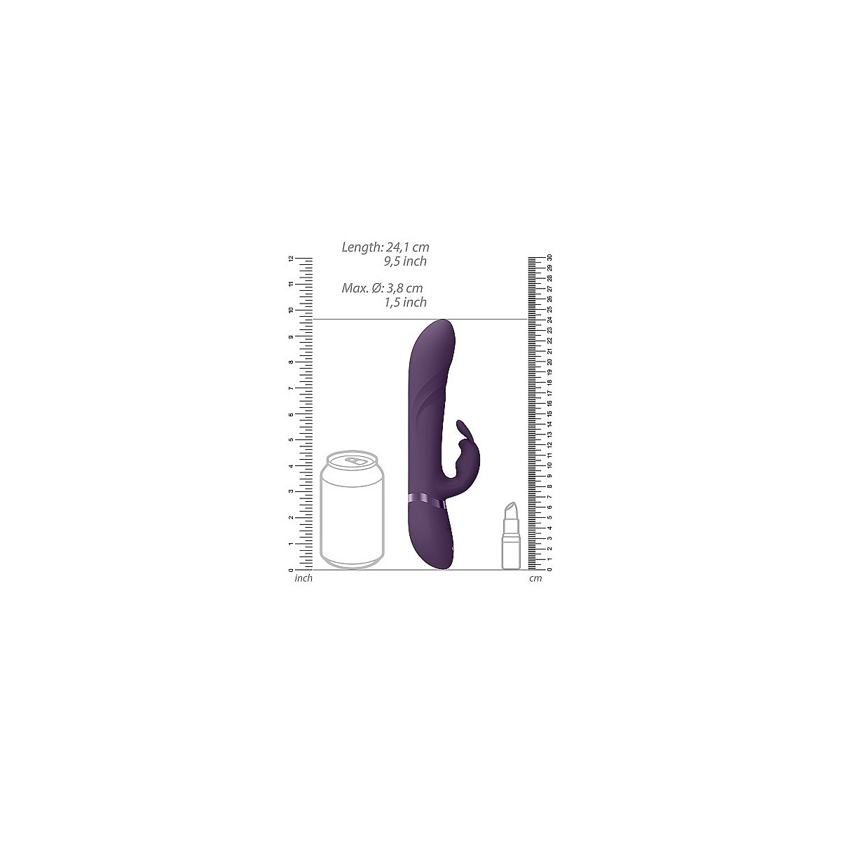 Vibratore vaginale rabbit Vibrating and Rotating Beads, G-Spot Rabbit Purple