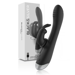 Vibratore Rabbit Adam 22 cm Black&Silver Vibratore Rabbit Adam 22 cm Black&Silver