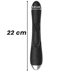 Vibratore Rabbit Adam 22 cm Black&Silver Vibratore Rabbit Adam 22 cm Black&Silver